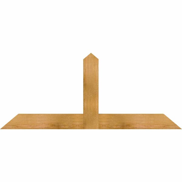 Ekena Millwork Portland Rough Sawn Timber Gable Bracket, Western Red Cedar, 48"W x 20"H x 2"D x 4"F, 10/12 Pitch GBW048X20X0204POR00RWR - main